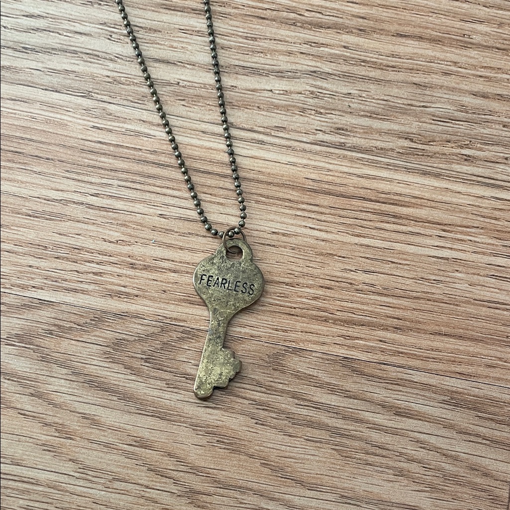 Fearless Key Pendant Necklace 15$